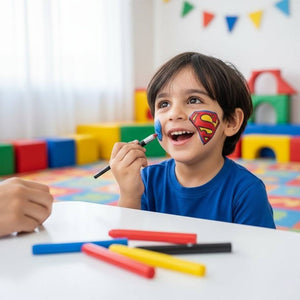 Mess - Free Face Paint Sticks – 12 Bright Colors for Kids’ Fun & Easy Creativity - Fun Learning Store