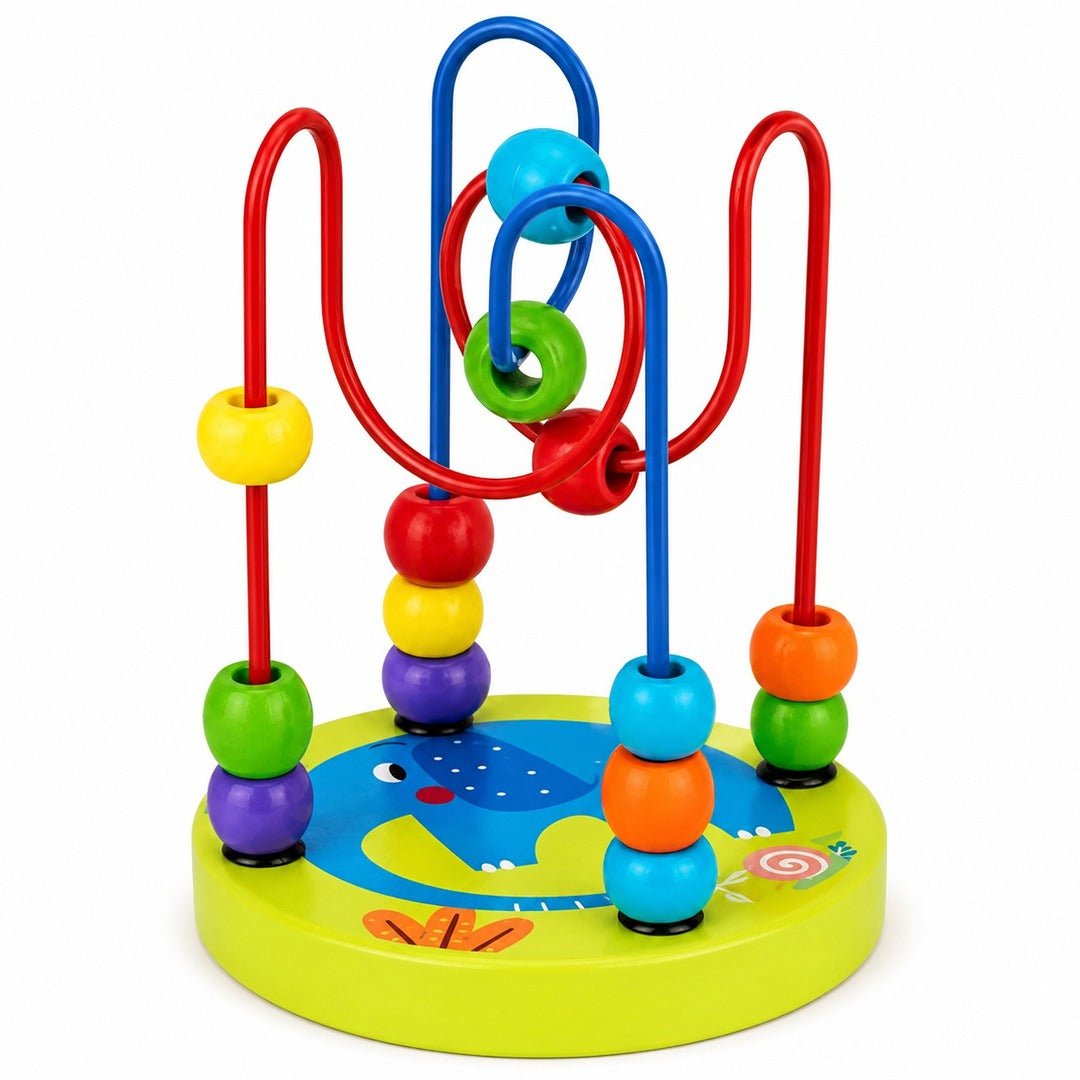 Mini Beads Coaster Wooden Activity Toy – 12+ Months - Fun Learning Store