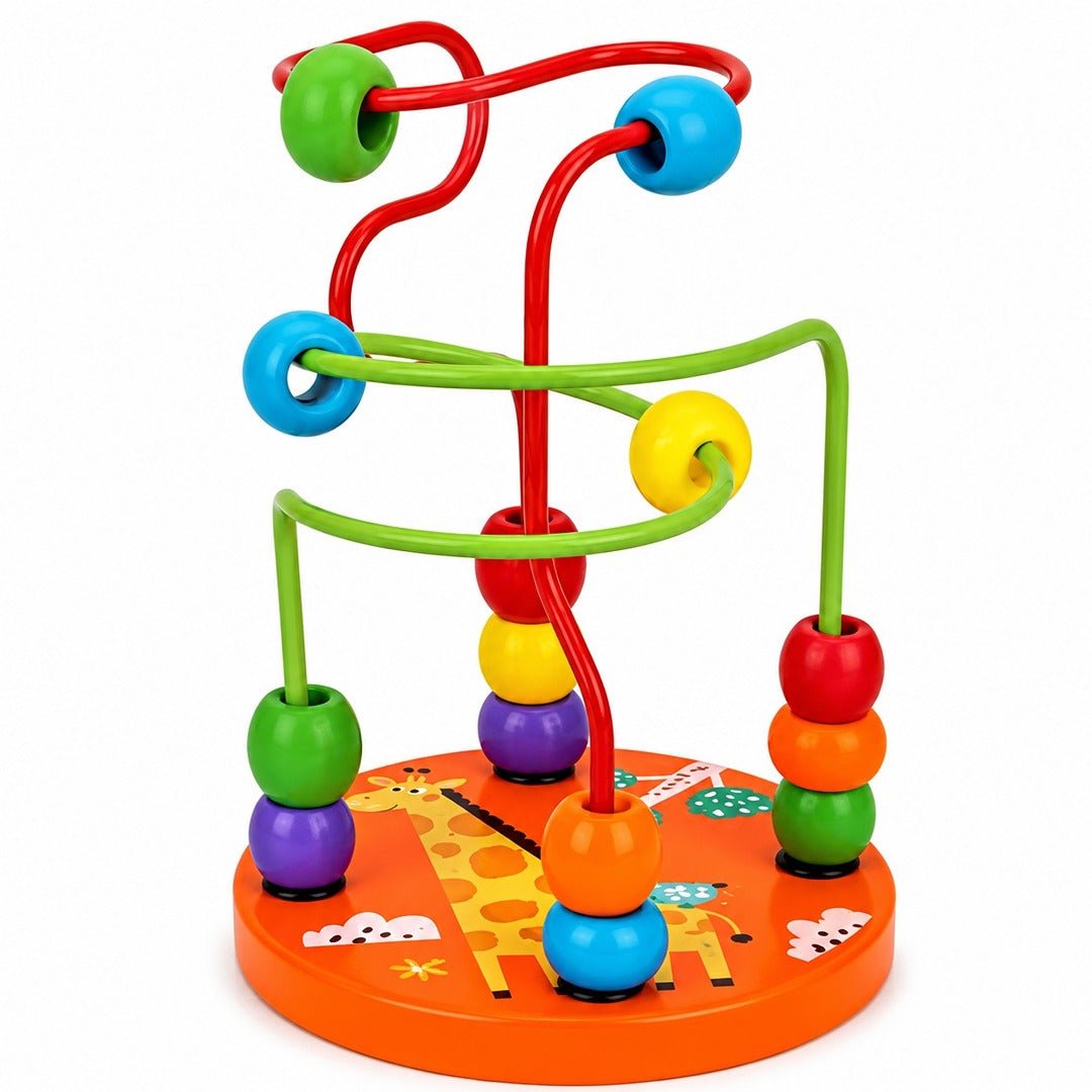 Mini Beads Coaster Wooden Activity Toy – 12+ Months - Fun Learning Store
