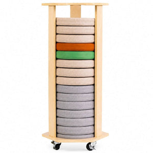 Mobile Cushion Cart Including 15 Cushions 45x45x96.5 cm: Organize and Mobilize Your Seating Space! - Fun Learning Store