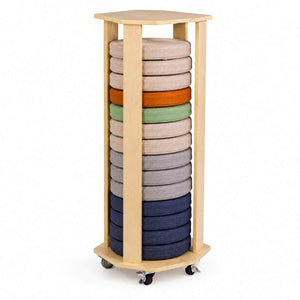 Mobile Cushion Cart Including 15 Cushions 45x45x96.5 cm: Organize and Mobilize Your Seating Space! - Fun Learning Store