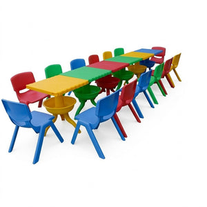 Modular 6 - Piece Kids' Activity Table Set 242x40 cm: The Ultimate Flexible Play & Study Station - Fun Learning Store