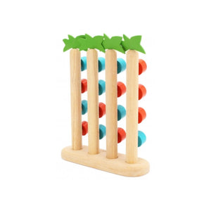 Monkeys in a Row – Wooden 4 - in - a - Row Game for Kids with Cute Monkey Twist - Fun Learning Store