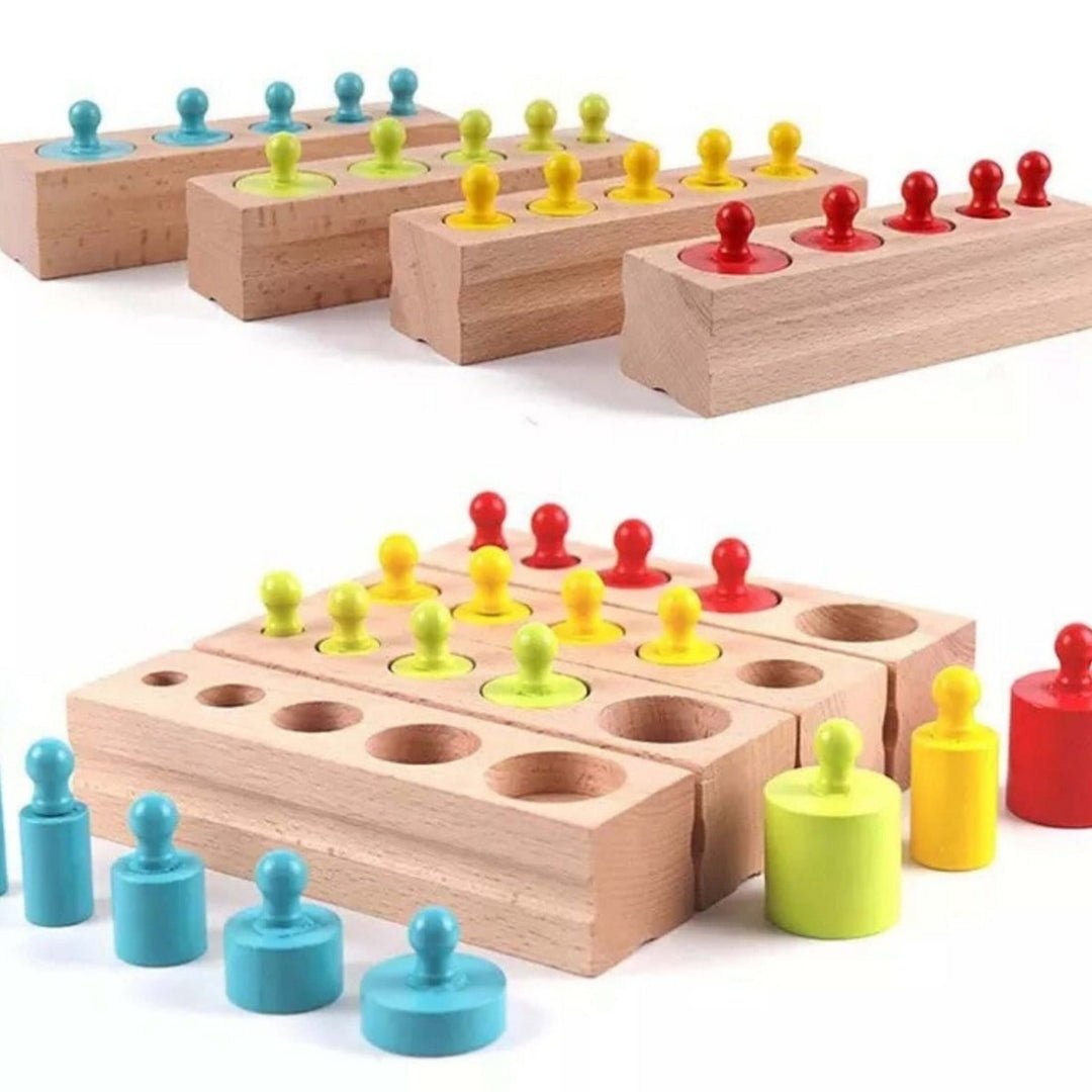 Montessori Colorful Cylinder Blocks – Sensory Learning & Fine Motor Fun! - Fun Learning Store