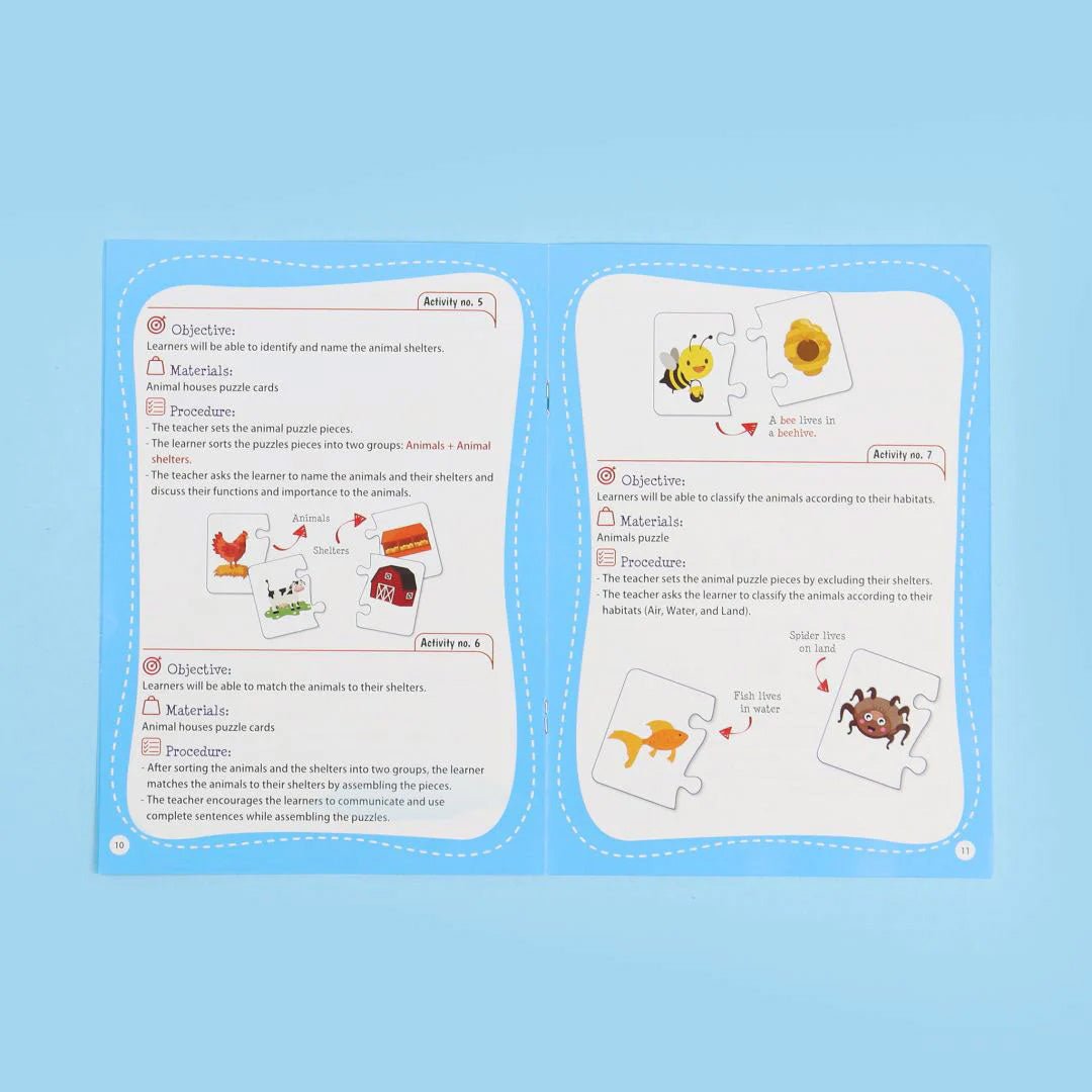 Montessori Educational Kit: Animals, Their Homes, and Offspring - Fun Learning Store