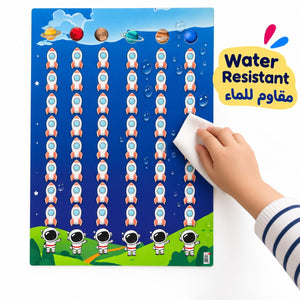 Motivation & Reward Educational Strategy – Space Rocket Progress Board – Visual Student Reward Tracker - Fun Learning Store
