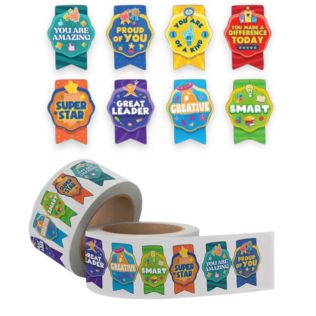 Fun Learning Badges Motivational English Badges for Students - 100 Creative Stickers – Fun ...