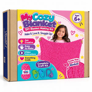 My Cozy Blanket – DIY Finger Knitting & Craft Kit for Kids - Fun Learning Store