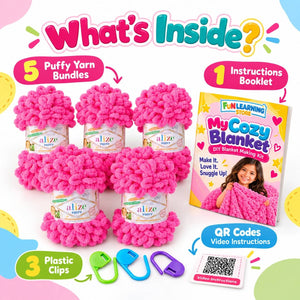 My Cozy Blanket – DIY Finger Knitting & Craft Kit for Kids - Fun Learning Store