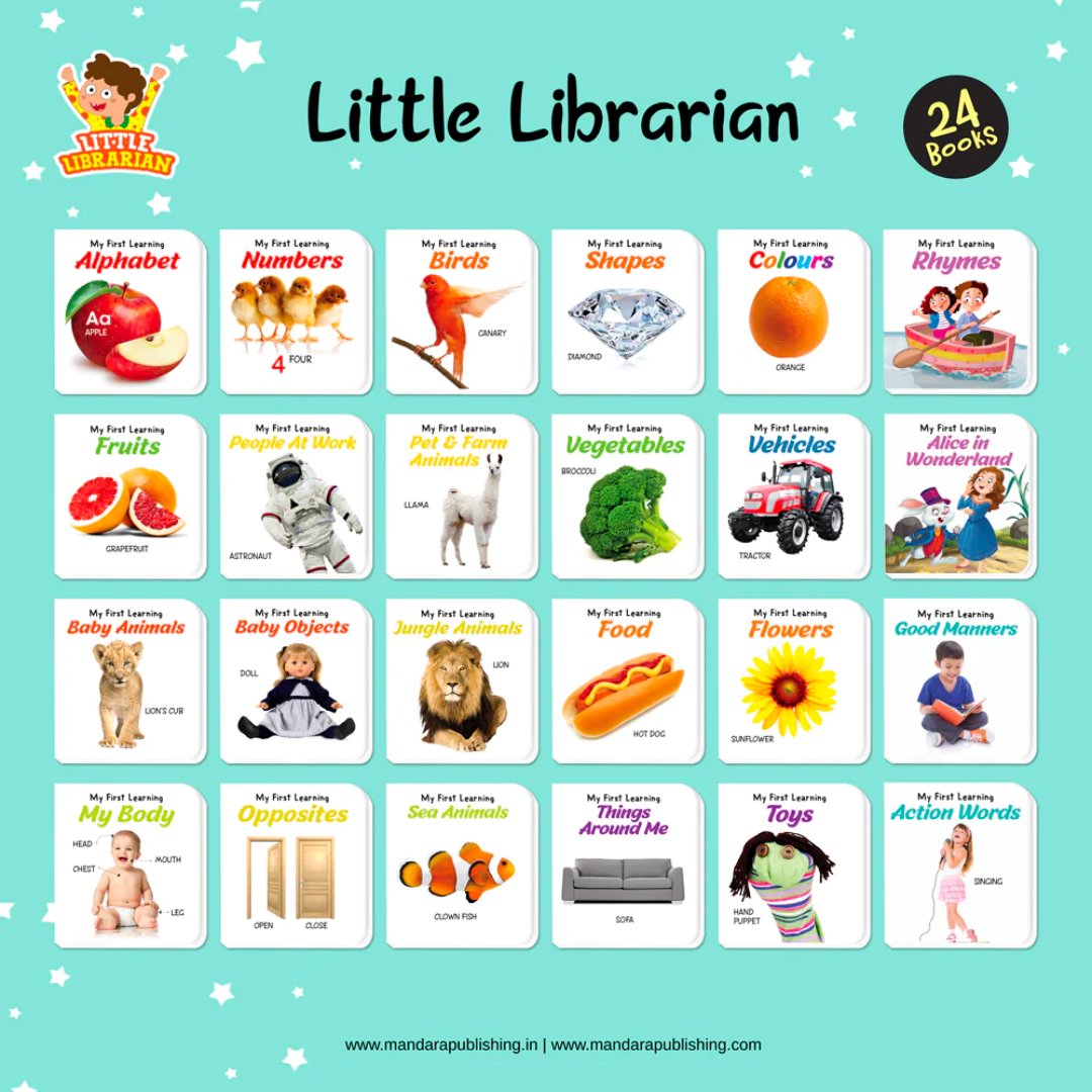 MY FIRST LEARNING LITTLE LIBRARIAN: BOXSET OF 24 BEST BOARD BOOKS FOR KIDS - Fun Learning Store