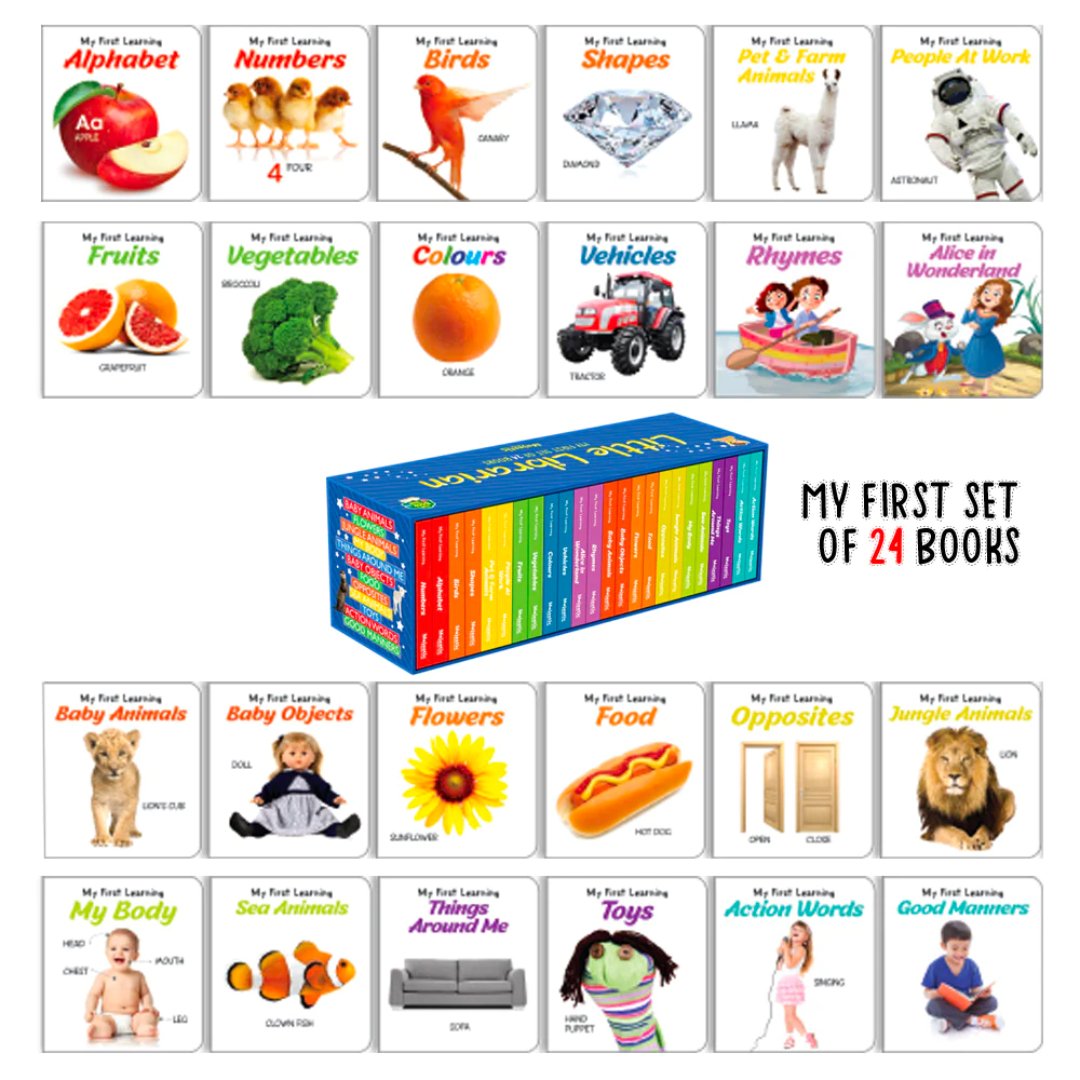 MY FIRST LEARNING LITTLE LIBRARIAN: BOXSET OF 24 BEST BOARD BOOKS FOR KIDS - Fun Learning Store