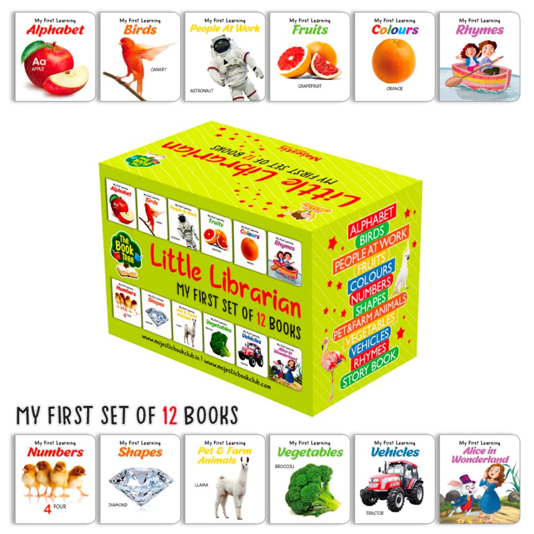 MY FIRST LEARNING LITTLE LIBRARIAN - PART 1 (SET OF 12 BOARD BOOKS) - Fun Learning Store