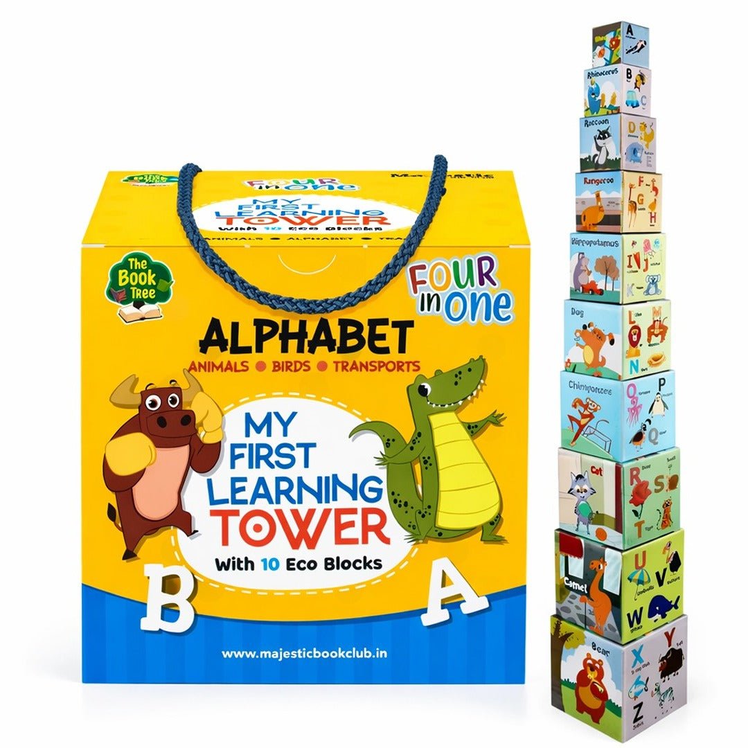 MY FIRST LEARNING TOWER | Alphabet, Animals, Birds & Transport Stacking Cubes for Kids 🧩 - Fun Learning Store