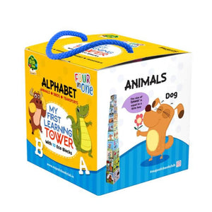 MY FIRST LEARNING TOWER | ALPHABET, ANIMALS, BIRDS & TRANSPORT - Fun Learning Store