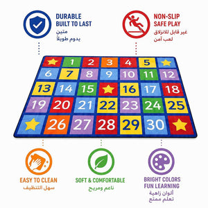 Number Rug 1 - 30 Rectangle 257x360cm – A Grand Arena for Counting & Play! - Fun Learning Store
