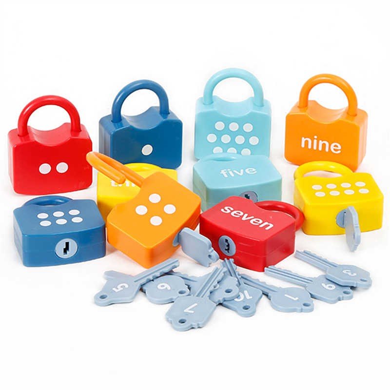 Numbers Learning Locks, Lock Key Matching Educational Toys, Montessori - Fun Learning Store