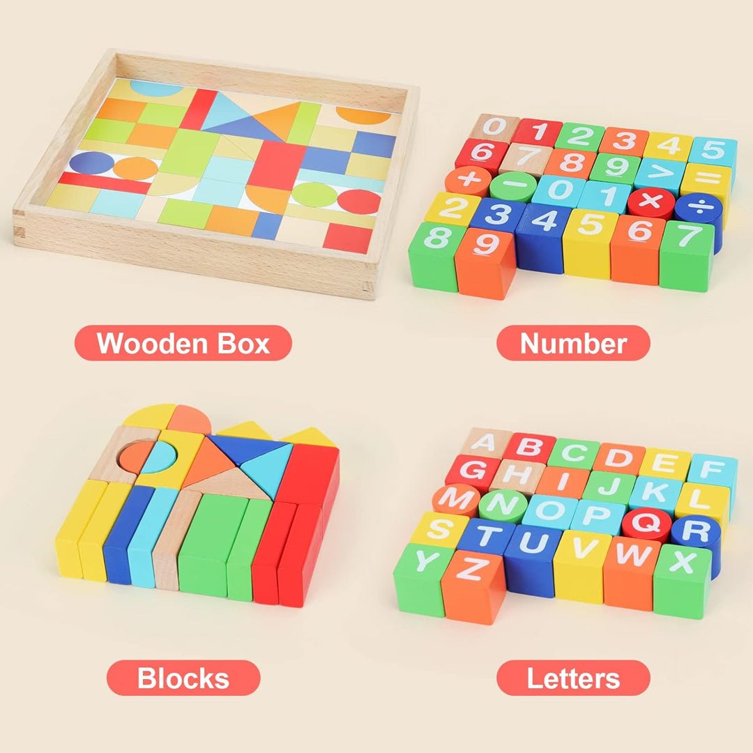 Numbers & Letters Blocks – Boost Learning and Creativity in Young Children - 48 pcs - Fun Learning Store