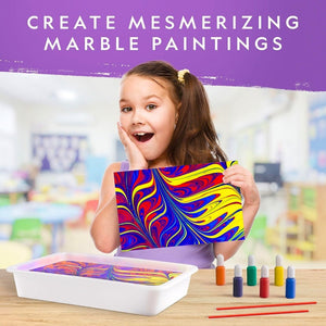Paint Marbling Craft Kit – Swirl, Dip & Design Mesmerizing Art! - Fun Learning Store