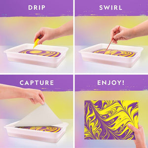 Paint Marbling Craft Kit – Swirl, Dip & Design Mesmerizing Art! - Fun Learning Store
