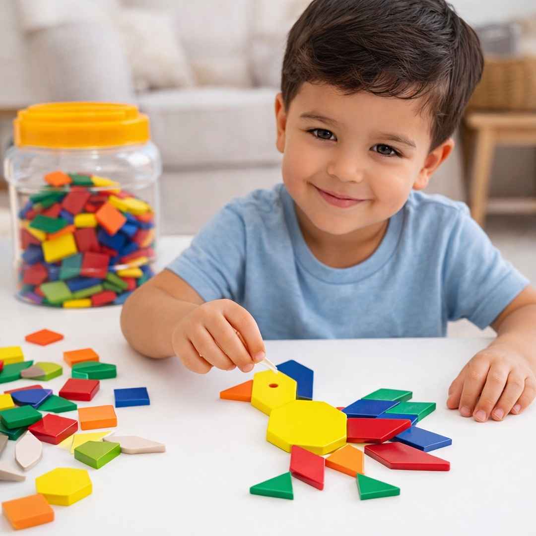 Pattern Building Block Game Pattern Solid Blocks Building Game - 96 Pcs – Fun Learning Store