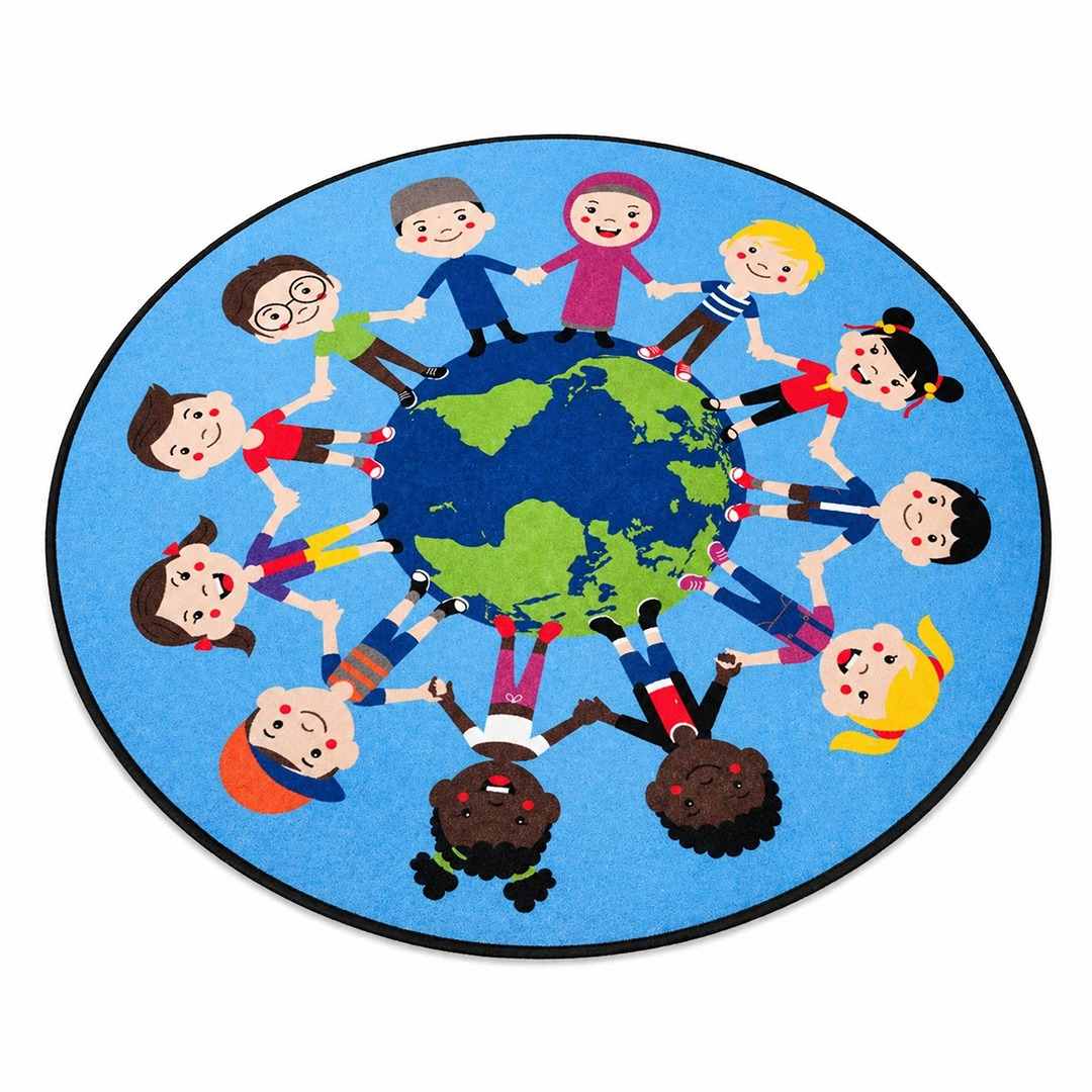 People Around the World Carpet 200cm – A Circle of Friendship & Diversity! - Fun Learning Store