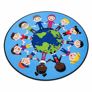 People Around the World Carpet 200cm – A Circle of Friendship & Diversity! - Fun Learning Store