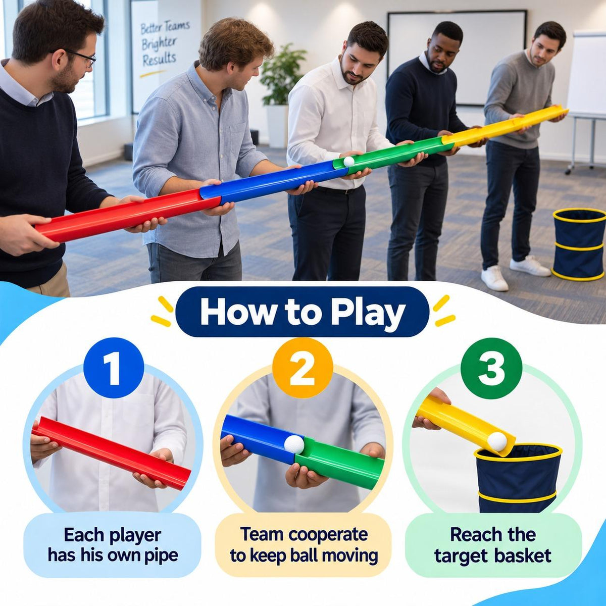Pipe Line Train – Teamwork, Leadership & Coordination Challenge - Fun Learning Store