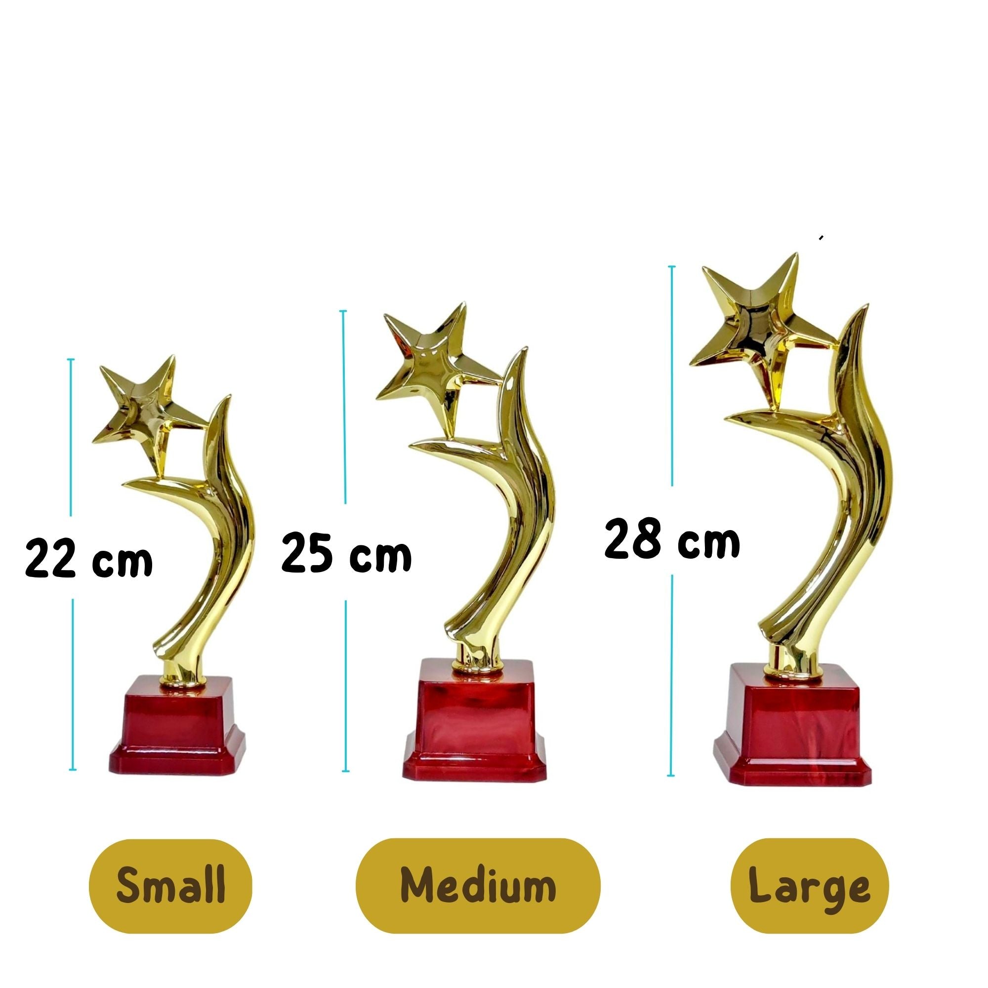 Plastic Golden Trophy Cup for Winner Kids - Star Shaped - Fun Learning Store