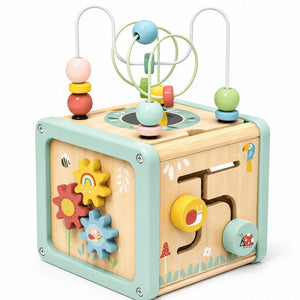 Play Cube Wooden Activity Cube - 18+ Months - Fun Learning Store