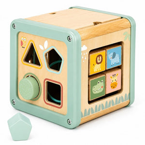 Play Cube Wooden Activity Cube - 18+ Months - Fun Learning Store