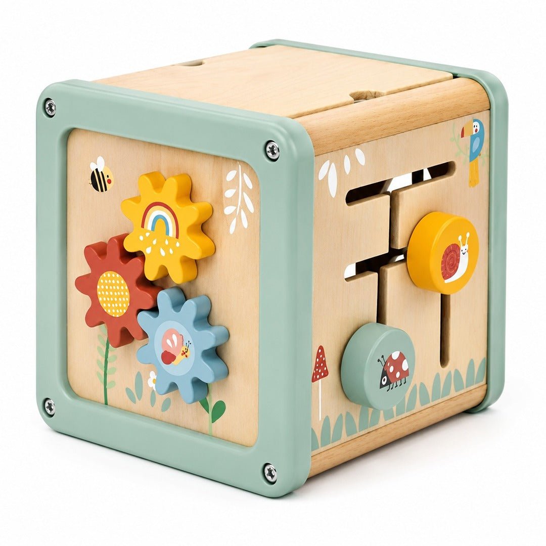 Play Cube Wooden Activity Cube - 18+ Months - Fun Learning Store