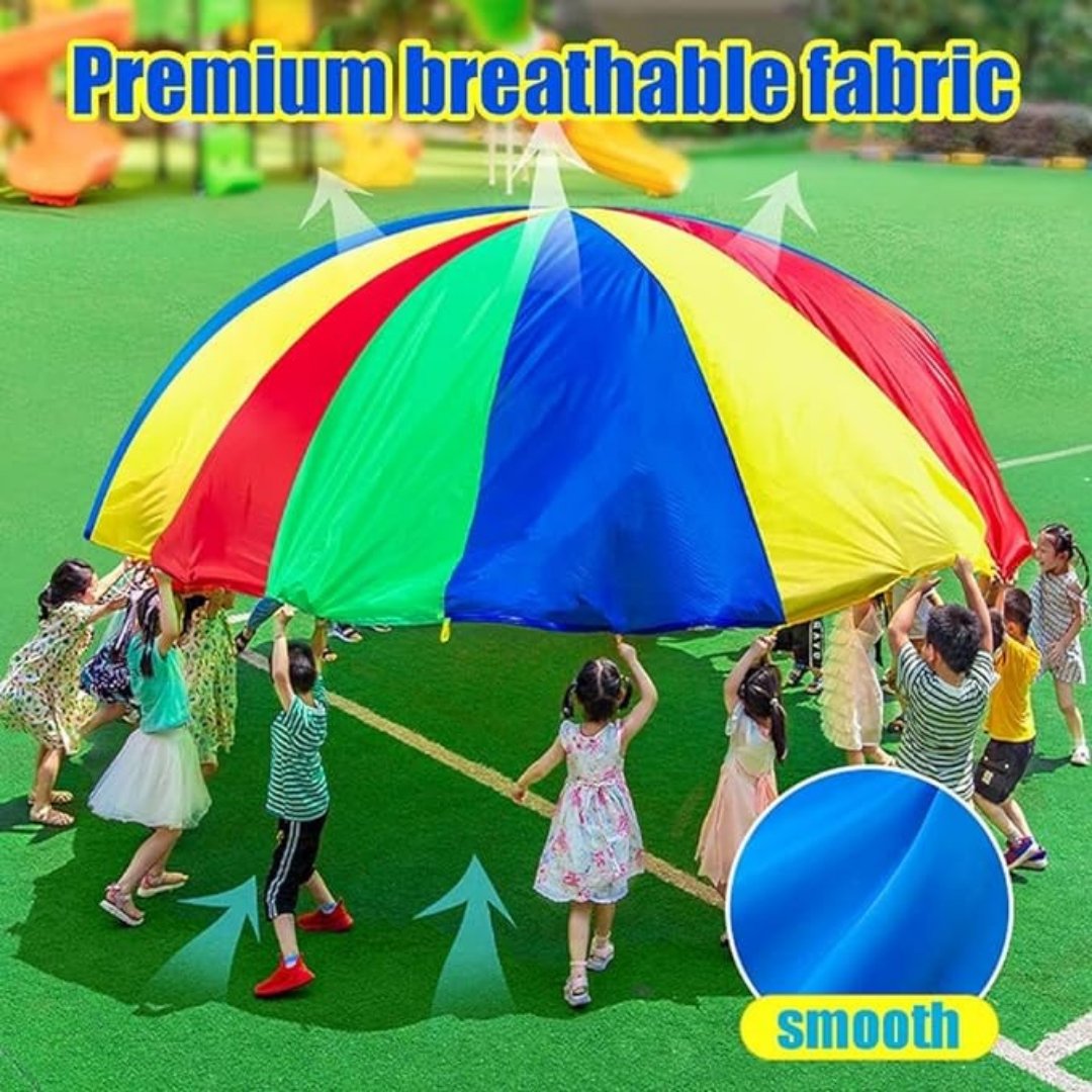 Play Parachute Kids Parachute 3.6m, Nursery Physical Training Parachute Games, Outdoor Garden Games - Fun Learning Store