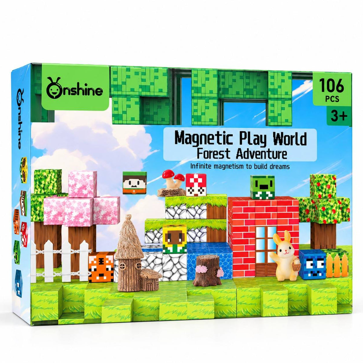 Play World Building Blocks – Forest Adventure Magnetic Construction Set (106 Pieces) - Fun Learning Store