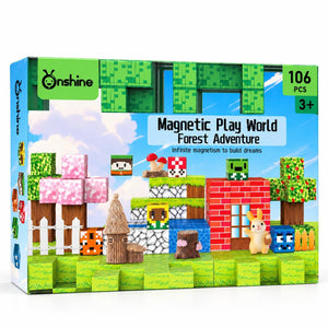 Play World Building Blocks – Forest Adventure Magnetic Construction Set (106 Pieces) - Fun Learning Store