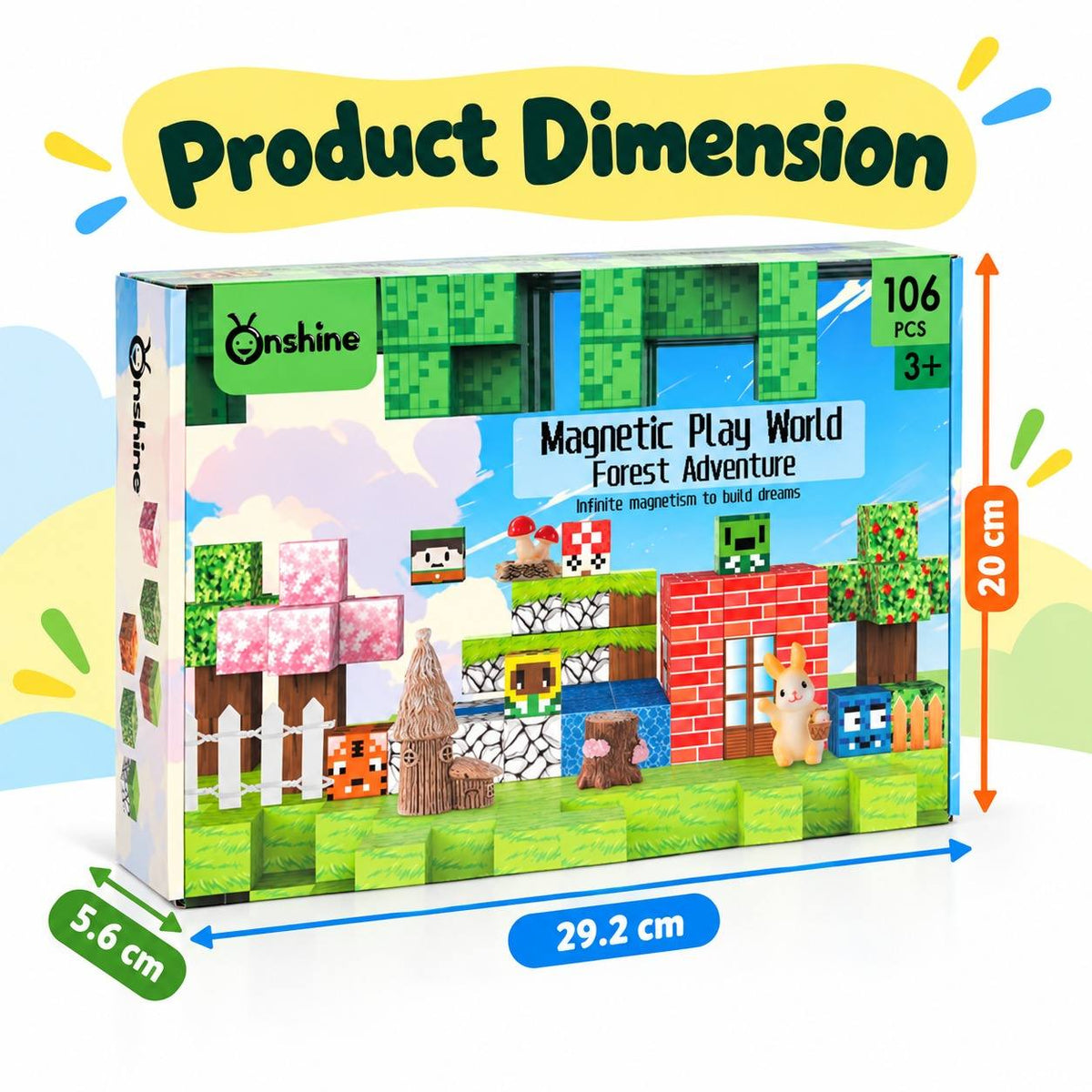 Play World Building Blocks – Forest Adventure Magnetic Construction Set (106 Pieces) - Fun Learning Store