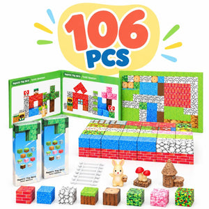 Play World Building Blocks – Forest Adventure Magnetic Construction Set (106 Pieces) - Fun Learning Store