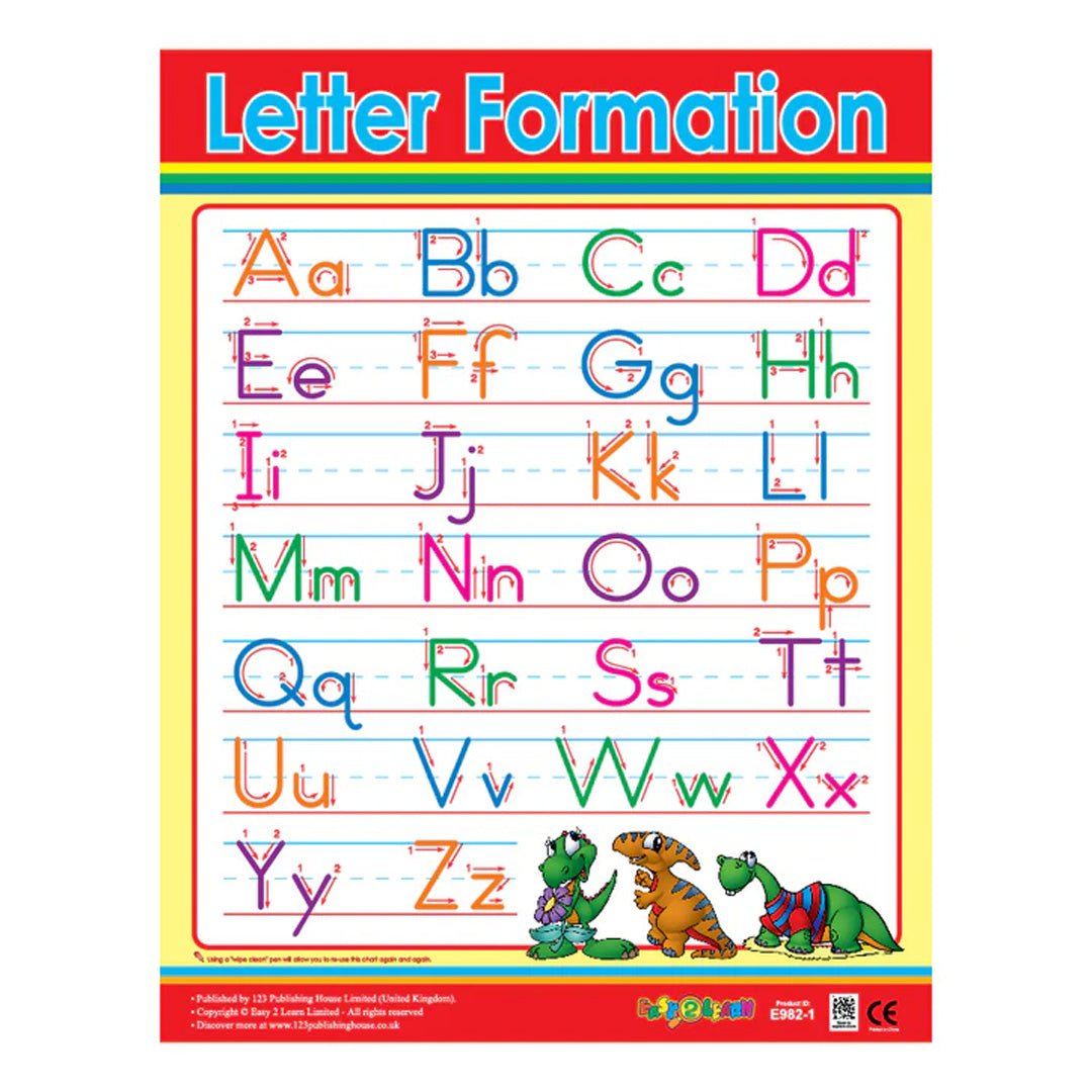 Preschool Charts (6 Wall Charts) – Early Learning Educational Charts in English - Fun Learning Store