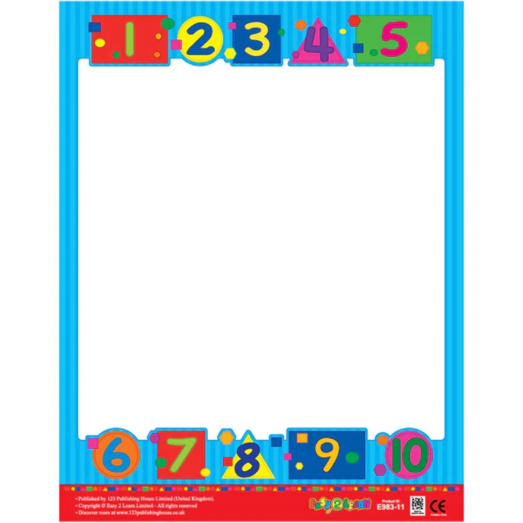 Preschool Maths Wall Chart Pack (6 Charts) – Fun & Engaging Educational Charts for Early Learning - Fun Learning Store