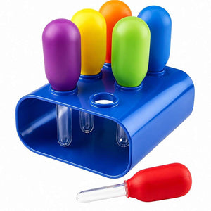 Primary Science Jumbo Eyedroppers with Stand: Easy-Grip Fun for Little Scientists - Fun Learning Store