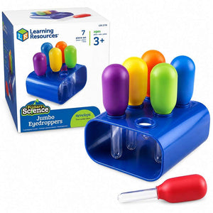 Primary Science Jumbo Eyedroppers with Stand: Easy-Grip Fun for Little Scientists - Fun Learning Store