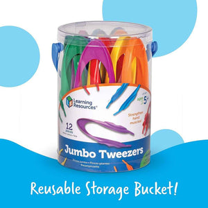 Primary Science Jumbo Tweezers 12 Pcs - Kids Fine Motor Skill Tool - Fun Learning Store