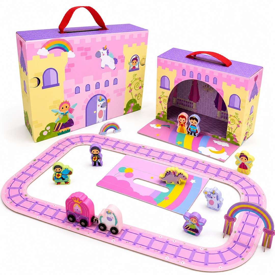 Princess Castle Playset | Portable Fairytale Castle Toy Set for Kids 3+ - Fun Learning Store