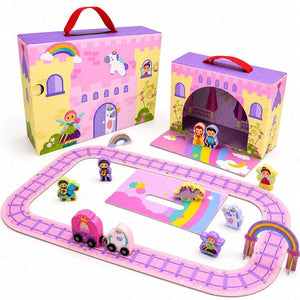 Princess Castle Playset | Portable Fairytale Castle Toy Set for Kids 3+ - Fun Learning Store