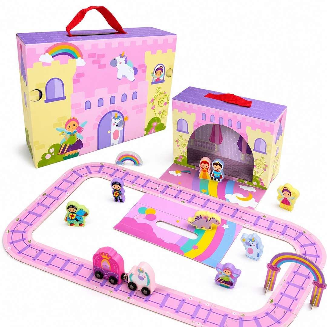 Princess Castle Playset | Portable Fairytale Castle Toy Set for Kids 3+ - Fun Learning Store