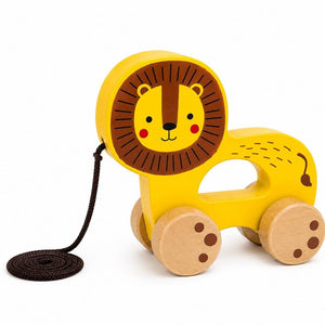 Pull Along Lion Wooden Toy - 18+ Months - Fun Learning Store
