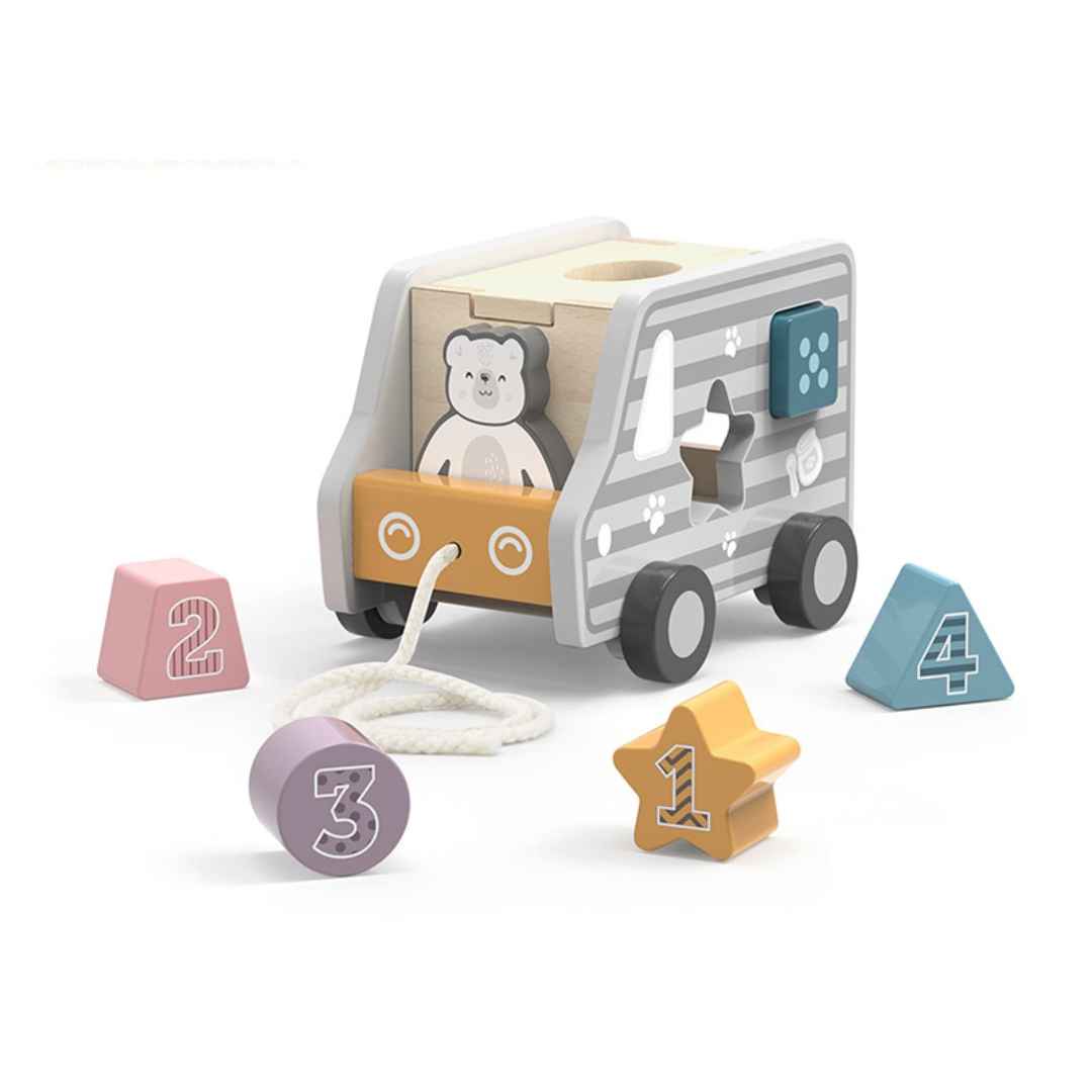 Pull-Along Shape Sorting Truck: Learn, Pull, and Play! - Fun Learning Store