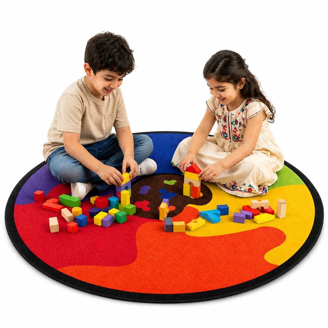 Puzzle Round Carpet 200cm – Spark Joy and Creativity in Every Circle! - Fun Learning Store