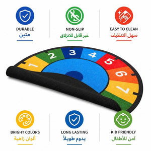 Rainbow Clock Round Carpet 200cm – Learning Time is Playtime! - Fun Learning Store