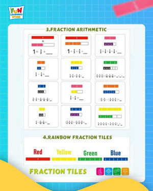 Rainbow Fraction Tiles – Colorful, Hands - On Math Fun for Kids! - Fun Learning Store