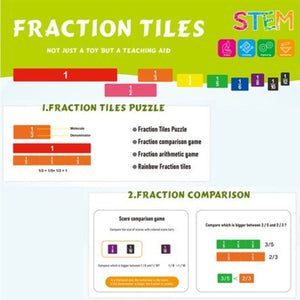 Rainbow Fraction Tiles – Colorful, Hands - On Math Fun for Kids! - Fun Learning Store